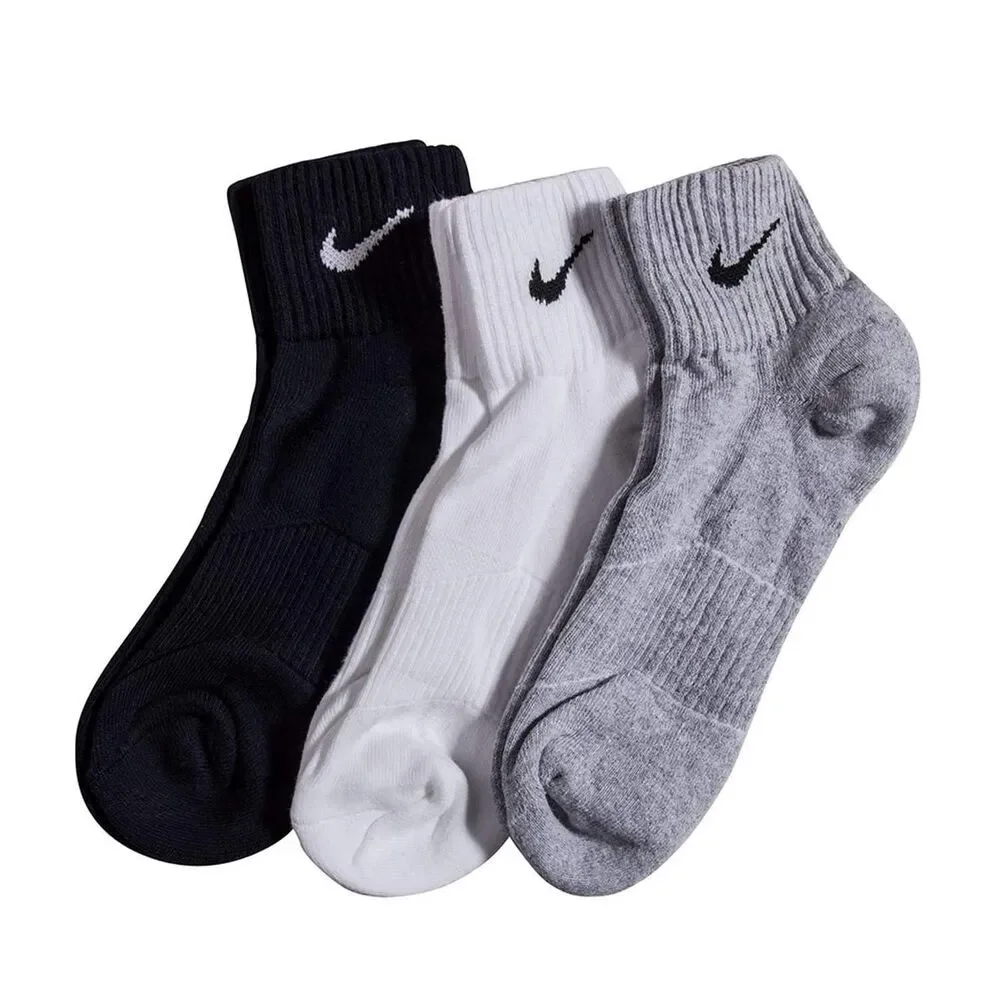 Nike Everyday Cushion Quarter Training Socks 3 Pairs New